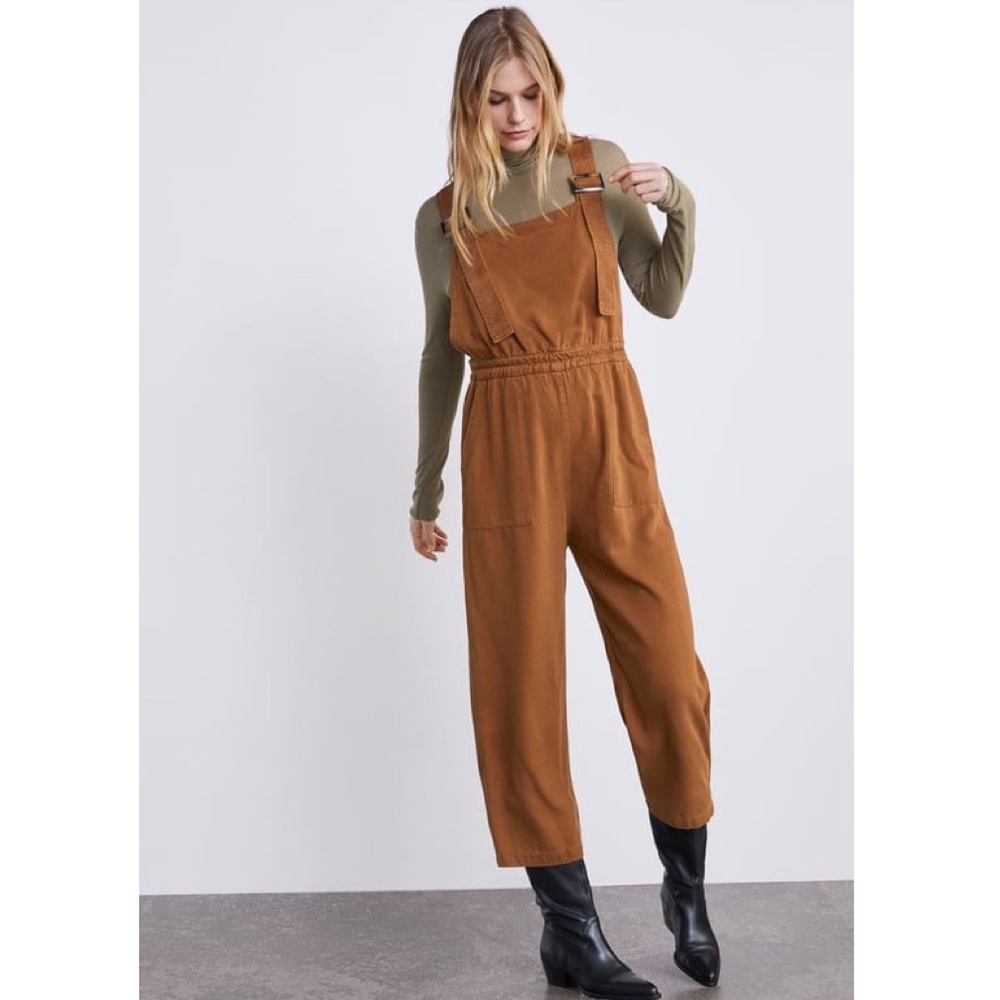 Zara Rust Orange Jumpsuit Overalls
